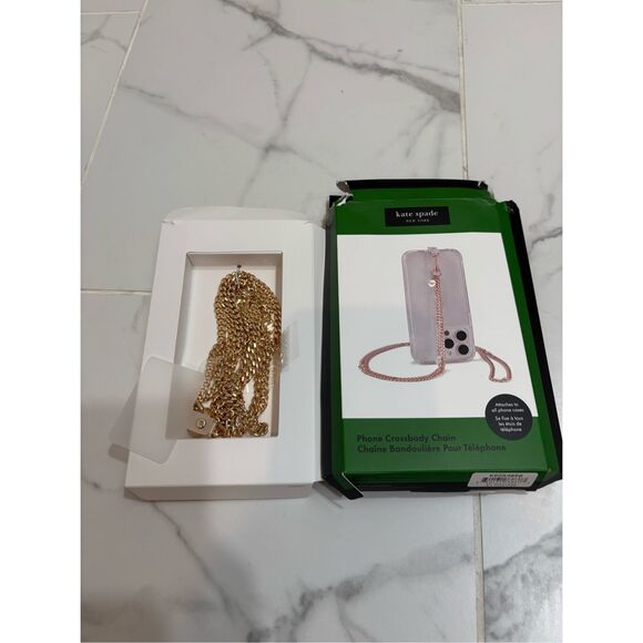 New in box kate spade new york Crossbody Phone Chain - Neck Chain Holder | Set i - Picture 1 of 3